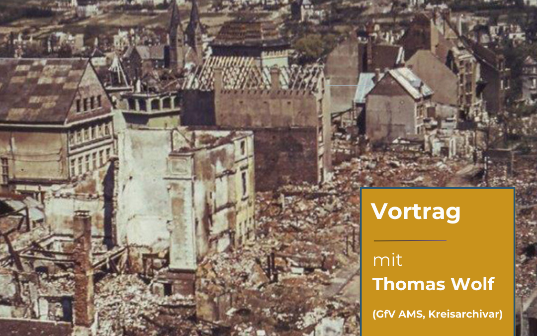 80. Ge(h)Denken an die Bombardierung-und die Opfer der Nazi-Herrschaft in Siegen: Vortrag von Thomas Wolf im AMS.