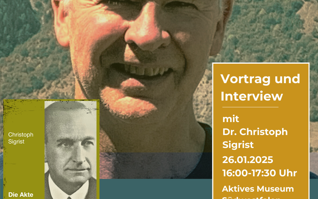 Gedenkveranstaltung zum Internationalen Holocaust-Gedenktag | „Die Akte Wilhelm Klein 1887 – 1948. Abenteurer. SS-Arzt. Großvater“ – Vortrag und Interview mit Dr. Christoph Sigrist