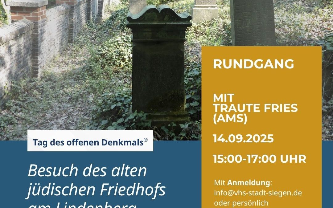 Besuch des alten jüdischen Friedhofs am Lindenberg zum Tag des offenen Denkmals